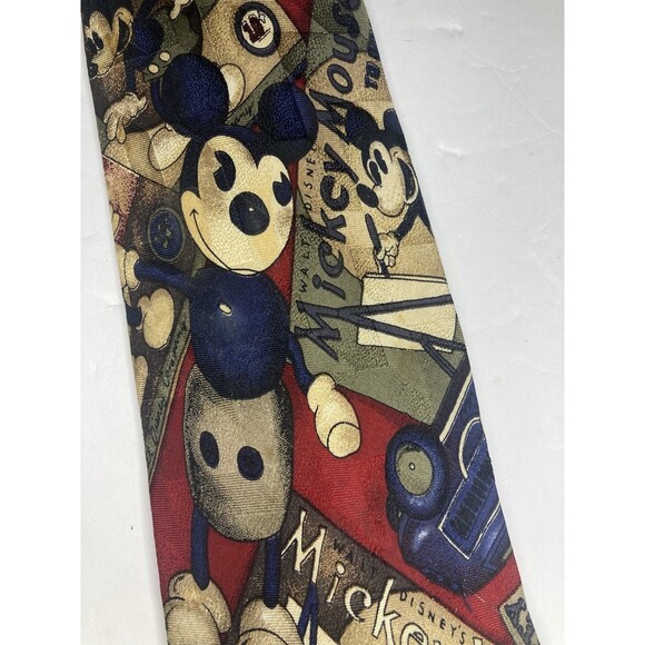 Vtg Disney Mickey Mouse Mens Neck Tie Atlas Design Cartoon 100% Silk Disney & Co - Picture 4 of 8